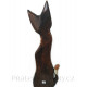 Kočka 1 socha / dřevo 31 cm