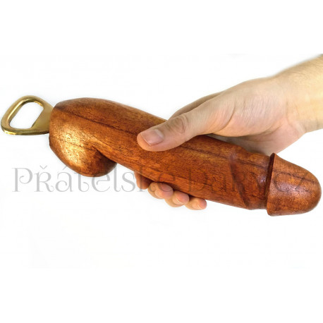 Originální Otvírák XL Penis 30 cm / Dřevo
