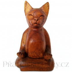 Kočka soška meditace 2 / Dřevo