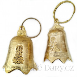 Zvonek pro Štěstí Buddha Zlatý 6cm