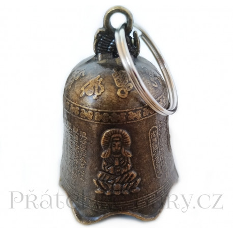 Zvonek pro Štěstí Buddha Měď 6cm