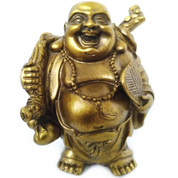 Buddha soška Hotei 4 / zlatý 9 cm