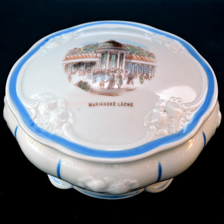 Porcelánová Dóza dvoudílná / Mariánské Lázně