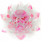 Křišťálový Květ Lotos XL / Sklo růžová