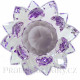 Křišťálový Květ Lotos XL / Sklo fialová
