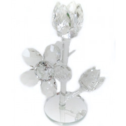 Květina diamant soška Sklo 20cm