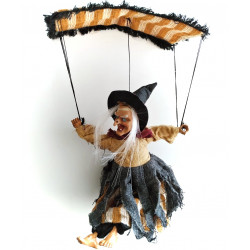 Čarodějnice k zavěšení padák 1 Halloween 60cm
