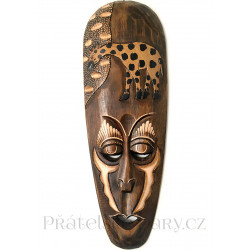 Etno Maska 10 Žirafa / Dřevo 50 cm