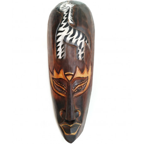 Etno Maska 9 Zebra / Dřevo 30 cm