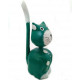 Kočka sedící Soška zelená / Dřevo 15 cm