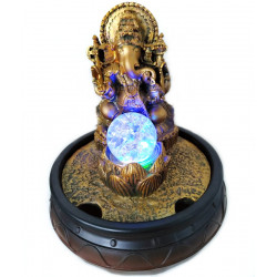 Pokojová Fontána barevné led osvětlení Ganesha 18 cm