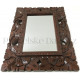 Stylové Zrcadlo - Dřevěný řezbovaný rám / 24x30cm