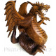 Luxusní Socha Drak s křídly / dřevo 22 cm