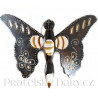 Motýl 2 soška - dekorace / Dřeo 18x25cm