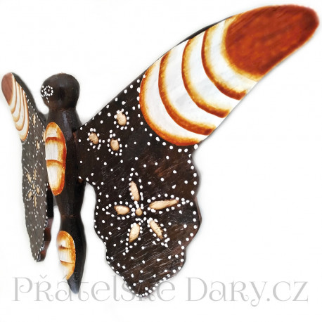 Motýl 3 soška - dekorace / Dřevo 20x28cm