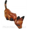 Kočka sedící 1 - krásná soška / Dřevo 12cm